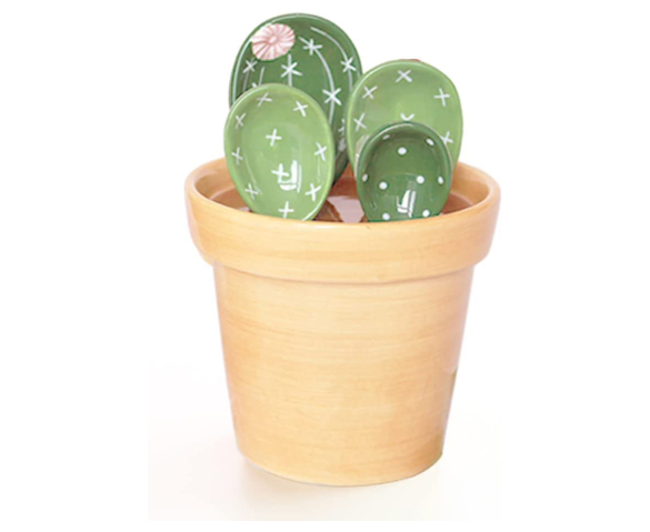 Ceramic Cactus Measuring Spoons (5 Piece Set)