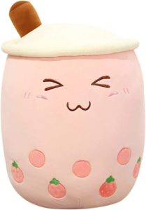 Pink boba plushie gift for your best friends female