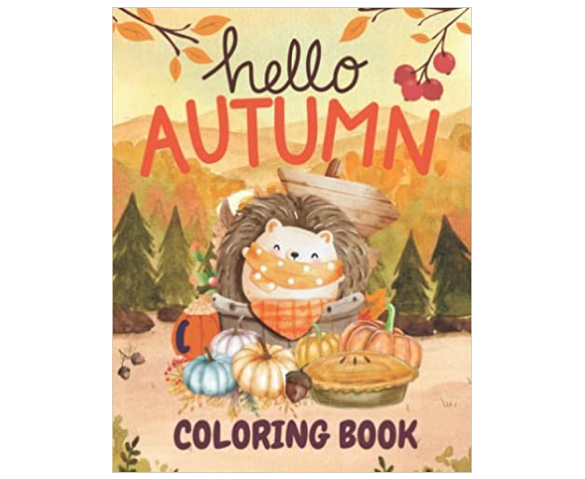 fall autumn coloring book for adults