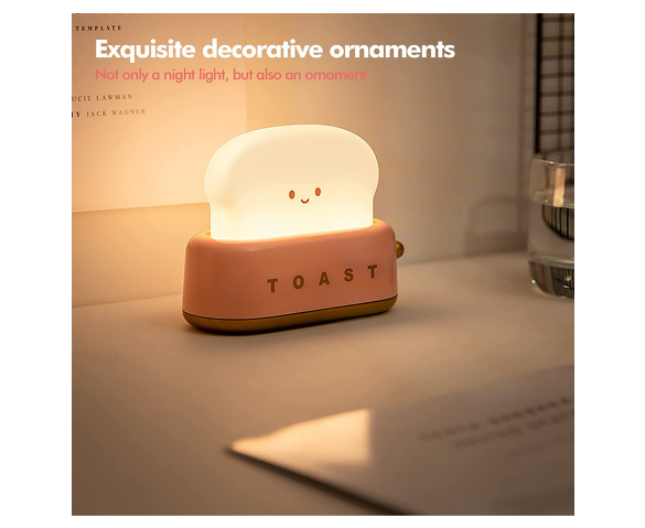 pink toast desk lamp
