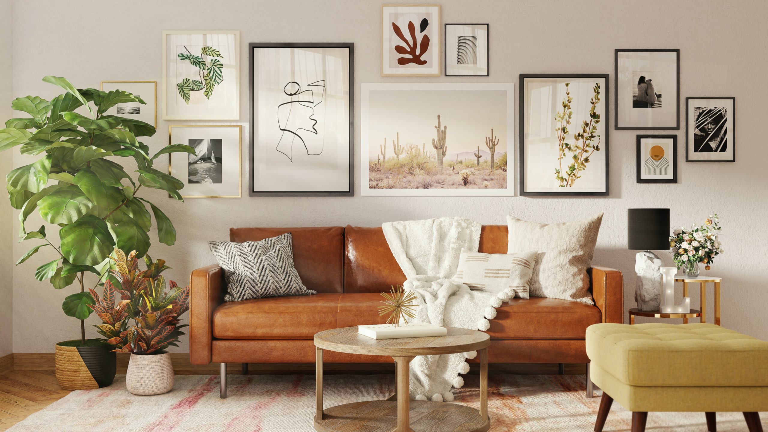 A picture of a living room picture for the blog Must Have Home Decor Items for 2023.