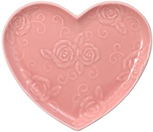 pink rose heart shaped plate gift ideas valentine's day gifts gift ideas for girlfriend