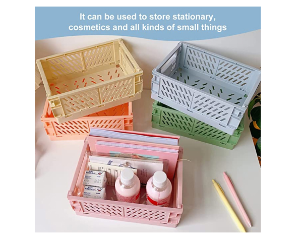 Pastel Baskets for Desk Organizers home office stationary desk accessories