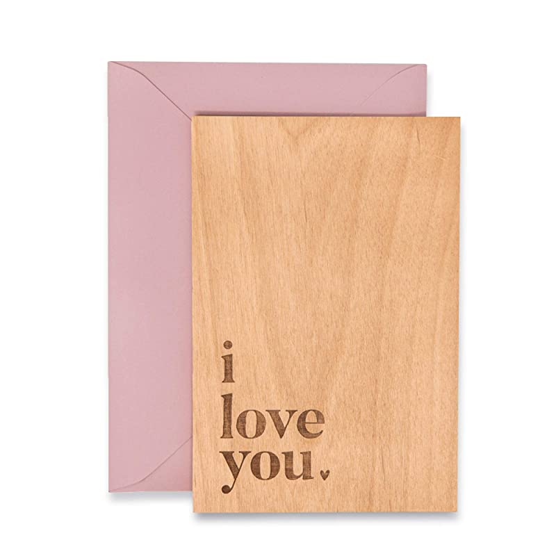 women-owned businesses love letter wood card
