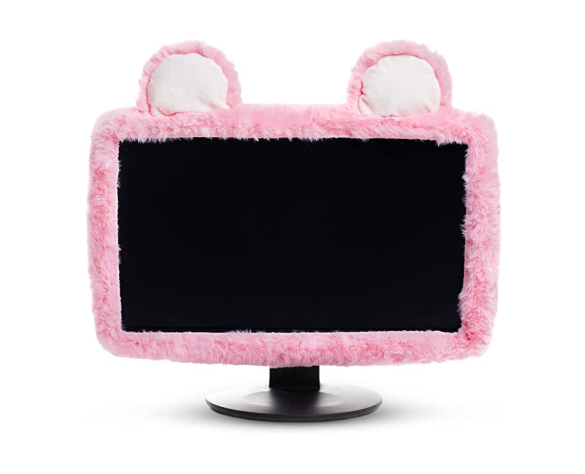 pink furry dust cover